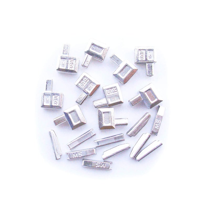 AOHOCA 20 pcs #5 Metal Zipper Retainer Box and Zipper Insertion pin,Bottom Sliders Zipper Insertion pin Repair kit Replacement (Silver) - Image 1
